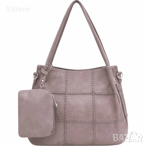 Елегантна и практична дамска чанта с включено портмоне, снимка 8 - Чанти - 52585194