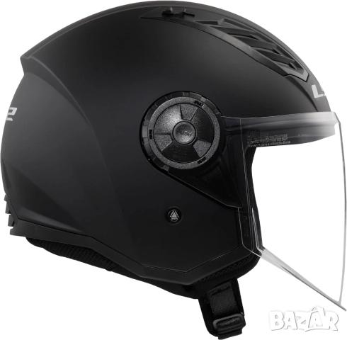 Мото Каска LS2 Open Faced Motorcycle Helmet Airflow II ECE 22.06 L Размер SOLID GLOSS BLACK-06 Черна, снимка 7 - Спортна екипировка - 52042139