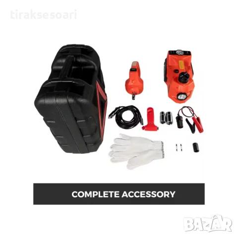 Комплект 3в1 250W Електрически крик до 5Т, гайковерт и компресор 12V, снимка 6 - Аксесоари и консумативи - 50748172