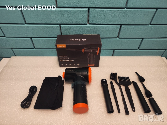 Hoofun електрически въздушен компресор 100000 об/мин 7600mAh, снимка 9 - Компресори - 52402727