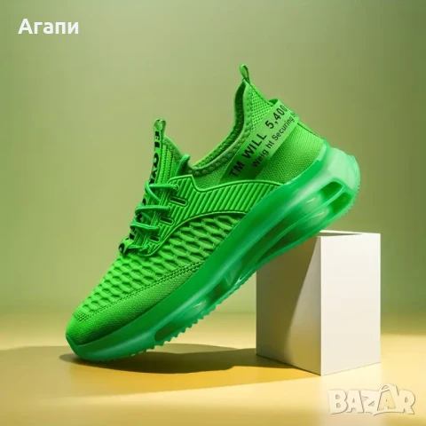 Уникални зелени маратонки № 42 внос от чужбина нови, снимка 2 - Маратонки - 51031559