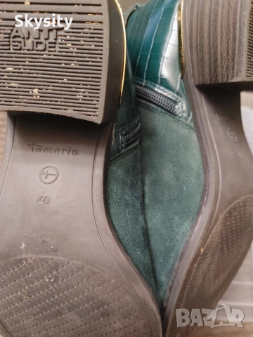 Tamaris дамски боти ботуши зелени, снимка 3 - Дамски боти - 53975147