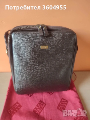 Мъжка чанта PETEK естествена кожа.