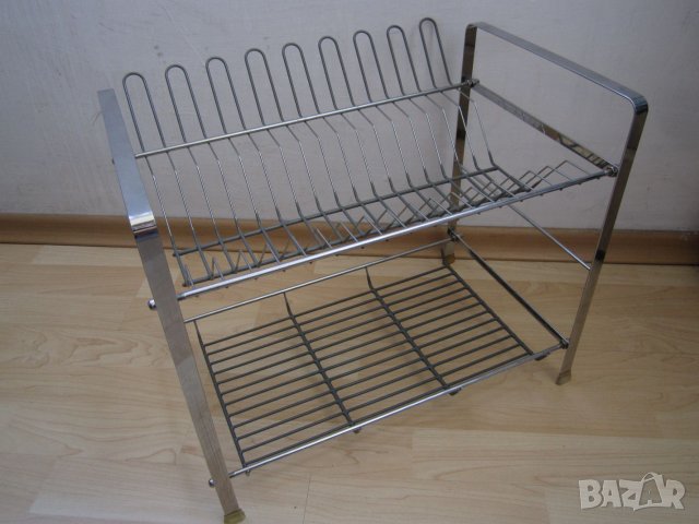 Сушилник за чинии на две нива, метален