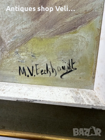 Авторска картина "Тъжен клоун" №7403 картина рисувана върху платно. Много добро с, снимка 2 - Антикварни и старинни предмети - 51894345