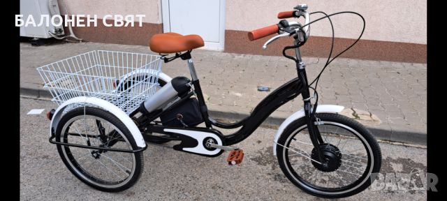 Спести -380 лв, плюс -10% ТЕЛК - Хибриден Електрически Велосипед Триколка 20 инча, 36v 360w 10.4 Ah, снимка 1 - Велосипеди - 39421539