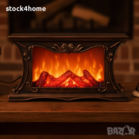Декоративна LED камина с реалистичен ефект на пламък и жарава, снимка 2 - Декорация за дома - 52605729