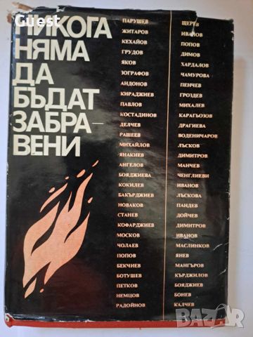 Никога няма да бъдат забравени Сборник от биографични очерци за революционни борци от Бургаски окръг