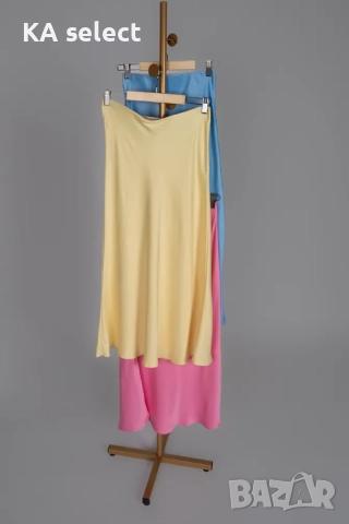 Сатенена пола Бейби Блу, снимка 3 - Поли - 51453433