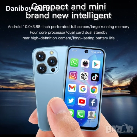 SOYES XS19 Mini смартфон 2GB RAM 16GB ROM 3.88 инча 2000mAh 3G, снимка 3 - Телефони с две сим карти - 52826443