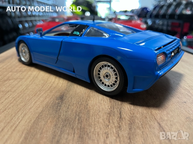 BBUARGO колекционерски модел макет BUGGATI EB 110 1:18 мащаб, снимка 3 - Колекции - 52324386