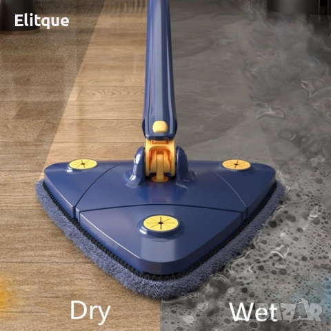 Разтегателен триъгълен MOP за почистване 360° с 3 парцала ПРОМОЦИЯ!, снимка 14 - Парочистачки и Водоструйки - 52862625