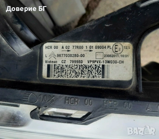 Оригинален десен фар за Citroen C3 (2009-2016), снимка 3 - Части - 53837831