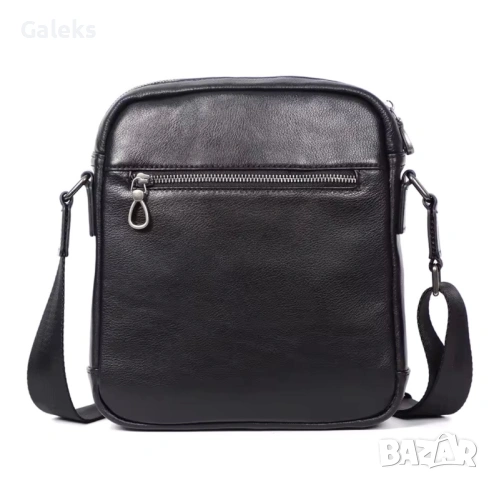 Мъжка елегантна, черна бутикова чанта /Селектирана естест. кожа -7% Промоция!, снимка 5 - Чанти - 53246669