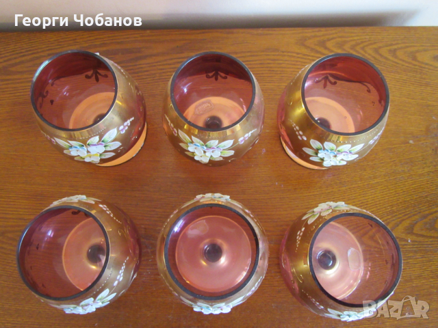 Кристални чаши на Бохемия, снимка 5 - Чаши - 45033236