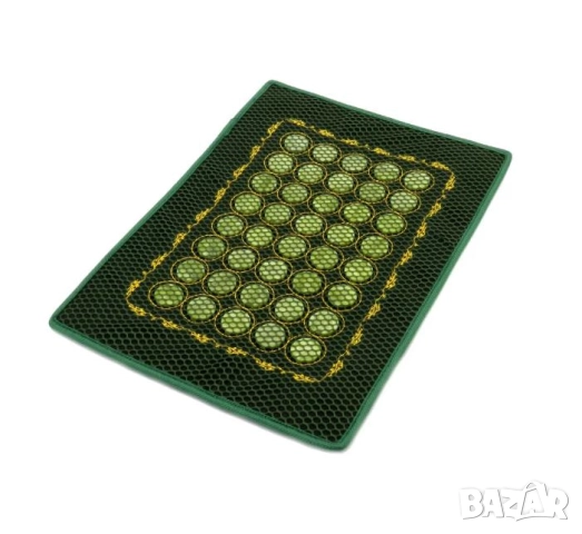 Нефритена Подложка от Нефритен Камък Диша Охлаждащ Масаж Подложка за Стол Седалка Автомобил Офис Дом, снимка 7 - Други - 50897034