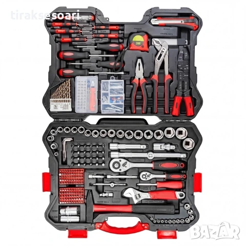 ТОП ОФЕРТА Гедоре 303 части 1/2″ и 1/4″ STAHLMAYER Cr-V, снимка 2 - Куфари с инструменти - 53622270