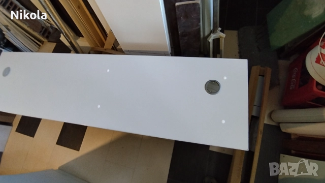 Бюро - офис маса 160/40/72см светло сиво, снимка 14 - Работни маси и бюра - 51715843