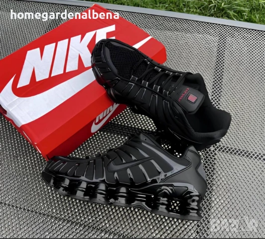 Мъжки маратонки Nike Shox TL — изцяло черни — пружинираща подметка — номера 36-45
