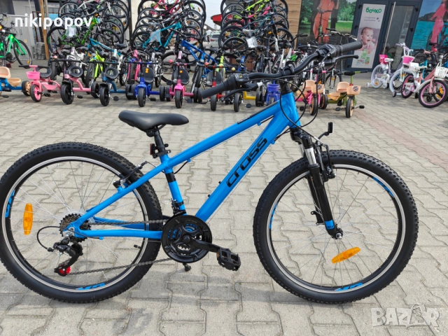 CROSS Алуминиев велосипед 24" RIDER син, снимка 2 - Велосипеди - 53830735