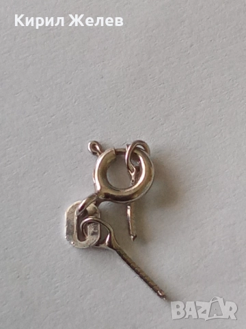 Сребърна карабинка закопчалка 43963, снимка 4 - Колиета, медальони, синджири - 52243586
