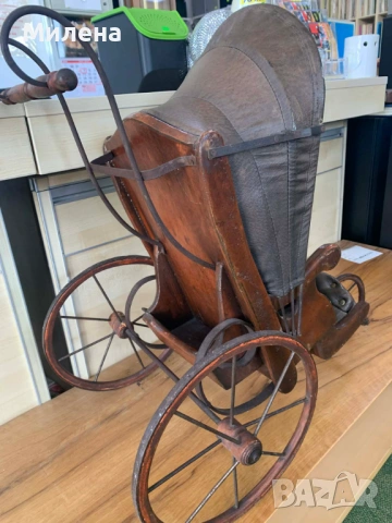Ретро Количка за кукли, снимка 4 - Антикварни и старинни предмети - 53706097
