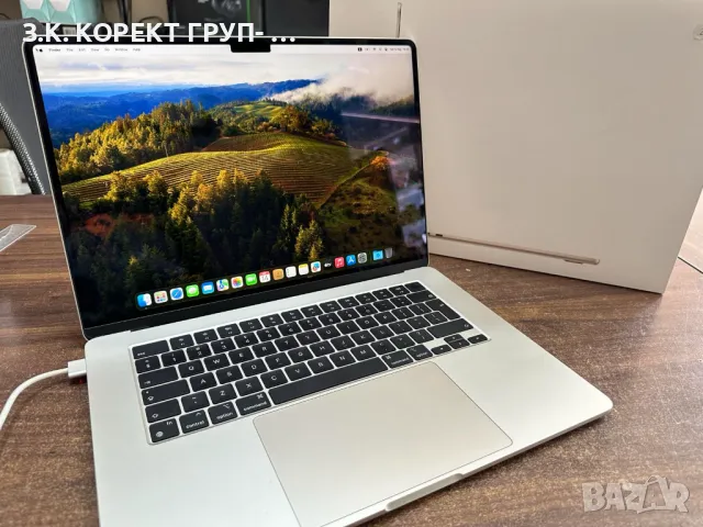 MacBook Air 15", 2023г с M2 чип, 8GB памет, 256GB, снимка 1 - Лаптопи за работа - 47238755