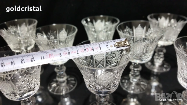 кристални чаши , снимка 4 - Антикварни и старинни предмети - 53230944
