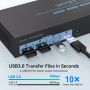 AILVLVNG KVM суич HDMI+DP 2 монитора 3 компютъра 4K60Hz, с 4 USB порта, снимка 6