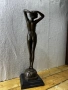Голяма бронзова статуетка „Пробуждане“ (Reveil) от Филип Волферс (Philippe Wolfers) – 42 см, 3.5 кг, снимка 3