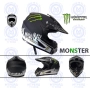 Кросова каска MONSTER, Full Face, DOT, Размер: S/M - Вело, Мото, Скутер, Бъги, АТВ, снимка 1