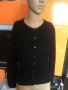 Черна кашмирена жилетка по тялото (100% кашмир), снимка 1