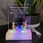 Интериорна 3D - LED настолна лампа "Честито дипломиране" с USB кабел /пластмаса и плексиглас/. Декор, снимка 1