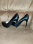 41 Черни лачени обувки 41и 42 розови обувки брокат с ток , снимка 4