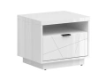 Нощно шкафче FORN KOM1S корпус и фронт бял лак   Материал - ПДЧ   Цвят - корпус и фронт бял лак   Ви, снимка 2