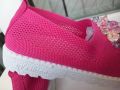 Дамски спортни обувки в розов цвят с камъни, снимка 8