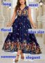 Елегантна рокля на цветя, Флорална рокля, Рокля голям размер, снимка 1 - Рокли - 45482204