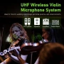 Двоен UHF безжичен микрофон за цигулка Q2/VT-5 – 2 предавателя и 1 приемник, снимка 4