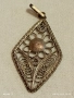 Старинен ажурен сребърен медальон филигранна ръчна изработка 18156, снимка 7