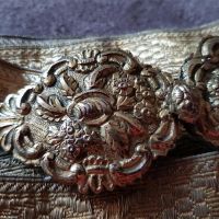 Възрожденски уникални сребърни пафти с позлата и сърмен колан пафта носия  19 век, снимка 12 - Антикварни и старинни предмети - 45935453
