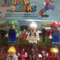 6 бр Супер Марио SUPER Mario герои фигурки за лего конструктор за игра и украса торта пластмасови , снимка 3 - Конструктори - 44944237