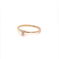 Златен дамски пръстен 1,02гр. размер:56 14кр. проба:585 модел:20061-1, снимка 2 - Пръстени - 45481529