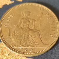 Монети Великобритания 1 пени, 1961 - 1967 година, снимка 1 - Нумизматика и бонистика - 43896293