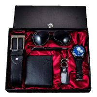 Подарък Бизнес Луксозен фирмен мъжки комплект 6 в 1 +Часовник Очила Химикалка Ключодържател Колан 13, снимка 2 - Подаръци за мъже - 45665129