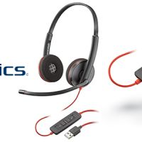 USB Stereo Слушалки с микрофон PLANTRONICS BLACKWIRE C3220, снимка 1 - Слушалки и портативни колонки - 45607594