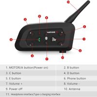 FDmiej V6 Bluetooth Интерком Водоустойчива комуникационна система с намаляване на шума, 1 бр., снимка 4 - Аксесоари и консумативи - 45650345