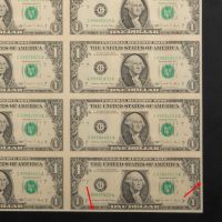 Неразрязан лист банкноти -32 x $1 1988 САЩ, снимка 2 - Нумизматика и бонистика - 45799357