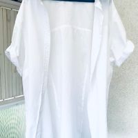 Голяма бяла риза SHEEGO,тънък памук, снимка 3 - Ризи - 45633062