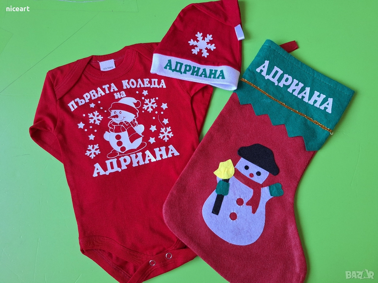 Коледно бебешко боди, снимка 1