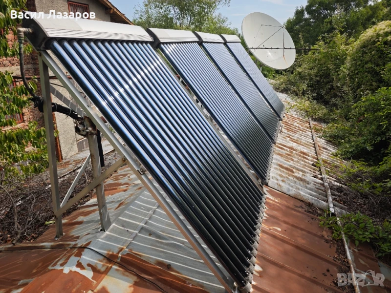 Бойлер, вакумно тръбни колектори 4бр по 15 тръби на колектор , снимка 1